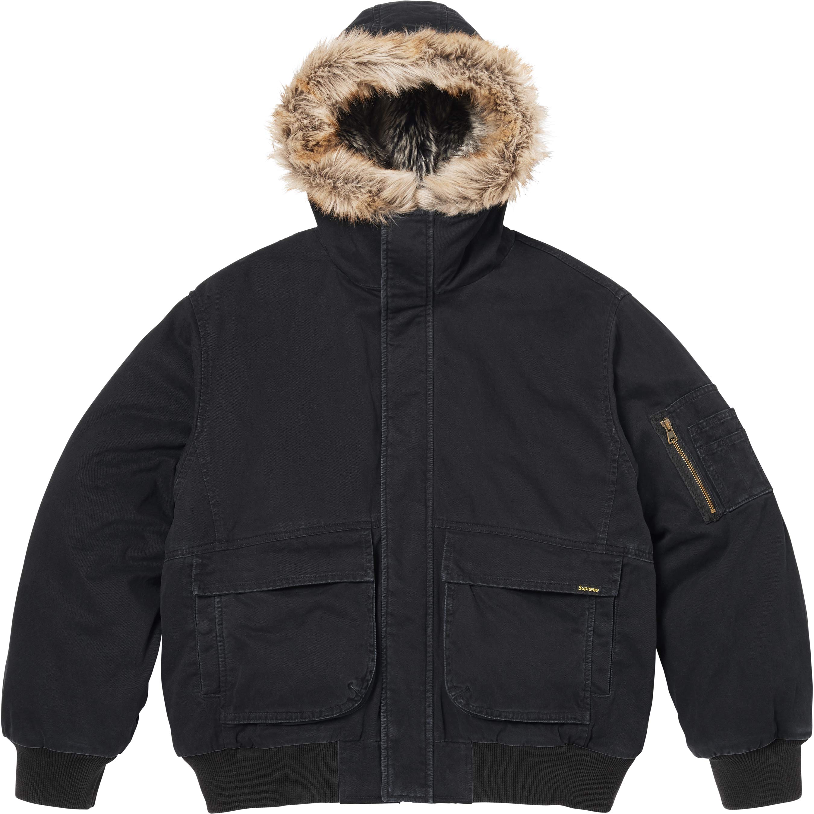 Reversible Faux Fur Hooded Work Jacket view 20
